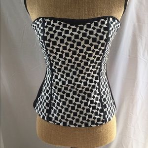 WHBM Black & White bustier / corset Size 4